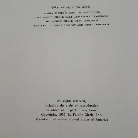 1955 Vintage The Family Circle Fish and Poultry Cookbook, Hardcover Illustrated - Picture 7 of 13